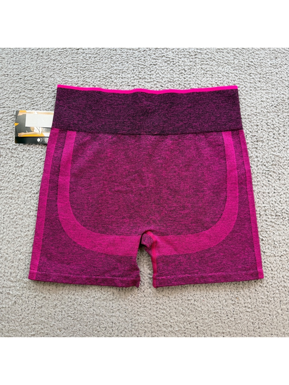 Avia Women’s L 22 Pink Seamless Contour Bike Shorts High Waist Gym Running NWT
